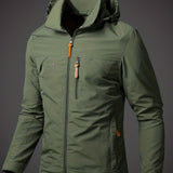 kkboxly  Men's Soft-Shell Varsity Jacket: Waterproof & Windproof Protection For Spring & Fall Outdoors!