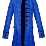 Steampunk Gothic Long Coat Embroidered Victorian Jacket Vintage Overcoat Medieval Frock Coat Renaissance Costume For Men