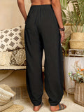 2025 kkboxly  Elastic High Waist Harem Pants, Casual Pocket Pants For Spring & Summer, Women's Clothing