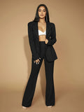kkboxly  Solid Pintuck Straight Leg Pants, Casual High Waist Pants, Women's Clothing