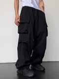 kkboxly kkboxly Solid Multi Flap Pockets Men's Straight Leg Cargo Pants, Loose Casual Outdoor Pants, Men's Work Pants For Hiking Fishing Angling