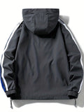 kkboxly  Classic Design Hooded Jackets By Activity, Men's Casual Zip Up Jacket Coat For Spring Fall