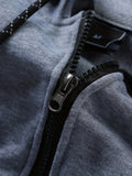 kkboxly  Color Block Men's Hooded Jacket Casual Long Sleeve Hoodies With Zipper Gym Sports Hooded Coat For Spring Fall