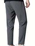 Men's Active Loose Pants with Zipper Pockets - Comfortable Drawstring Outdoor Pants