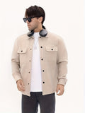 kkboxly  Solid Color Jackets For Men Dual Pockets Snap Button Up Lapel Stylish Coat Jackets For Men