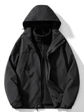 kkboxly  Stay Protected in Style: Men's 3-in-1 Windbreaker Jacket with Detachable Liner for Winter Outdoors