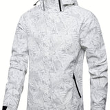 kkboxly  Men's Casual Lightweight Waterproof Windbreaker Jacket, Full Zip Up Hooded Shell Outdoor Hiking Coat For Autumn And Winter