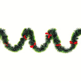 kkboxly 1pc, 6.56ft Christmas Tinsel Garland Artificial Christmas Garland Xmas Metallic Twist Hanging Garland Fireplace Mantel Wreath Decor For Staircase Railing Indoor Outdoor Ornaments Christmas Party Decor Supplies