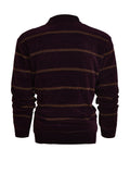 Men's Stylish Stripe Pattern Knitted Pullover, Casual Breathable Long Sleeve Crew Neck Top For City Walk Street Hanging Outdoor Activities