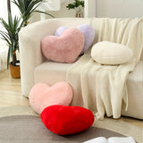 Charming Love Heart Throw Pillow - Cozy & Washable Home Decor Cushion, Perfect for All Seasons