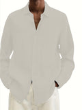 2025 kkboxly  Big & Tall Men's Long Sleeve Cardigan Shirt - Stylish Casual Clothing for Plus Size Guys