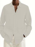 kkboxly  Big & Tall Men's Long Sleeve Cardigan Shirt - Stylish Casual Clothing for Plus Size Guys