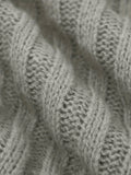 kkboxly  Turtle Neck Knitted Cable Sweater, Men's Casual Warm Solid Color Middle Stretch Pullover Sweater For Fall Winter