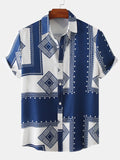 kkboxly  New For 2023, Men's Floral Shirt Casual Slim Short Sleeve Shirt