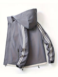 kkboxly Men's Hooded Windbreaker Jacket For Outdoor Activities