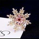 2025 2022 new high-end brooch women's snowflake color zircon brooch fashion jacket suit pin accessories wholesale