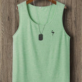kkboxly  Stylish Flamingo Pattern Print Men's Loose Lapel Collar Casual Vest, Men's Clothing
