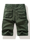 kkboxly Men's Casual Cotton Drawstring Shorts With Button Pockets, Male Clothes For Summer [Belt Not Included]