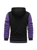 kkboxly  Autumn And Winter, Hooded Baseball Jacket, Men's Jacket Slim Cardigan, Trend Fleece Jacket