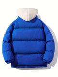 kkboxly  Men's Fashion Thick Sherpa Hood Coat, Padded Winter Warm Hooded Jacket For Autumn Winter