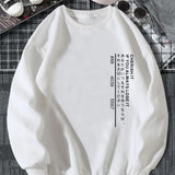 kkboxly  Men's Casual "If You Always Lose It Cherish It" Print Crew Neck Long Sleeves Sweatshirt