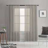 kkboxly 2 Panels of Luxurious White Sheer Curtains with Rod Pocket Top - Enhance Your Living Room, Bedroom, or Office with Soft Filtered Light, Privacy, and Elegance - Perfect for Home Decor