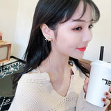 2025 Bow stud earrings femininity 2022 Japan and Korea trendy fashion super fairy earrings silver needle earrings manufacturers wholesale