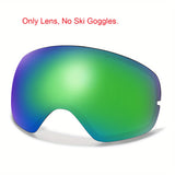 Interchangeable Lens Ski Goggles for Adults - TPU Frame, PC Material, Anti-Fog, UV Protection, for Snowboarding, Skating, Skiing, Snowmobiling - Includes Night, Prescription Lens, Bag - Mixed Color
