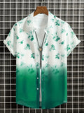kkboxly  Flower Print Men's Casual Short Sleeve Shirt, Men's Shirt For Summer Vacation Resort