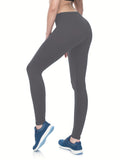 kkboxly  High Waist Skinny Leggings, Solid Casual Leggings, Women's Clothing