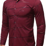 kkboxly  Men's Casual Navy Blue Slim Shirt