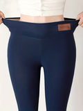 kkboxly  Winter Warm Thickened Long Leggings, Casual High Waist Elastic Fashion Bottoms Slim Leggings, Women's Wear