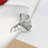 2025 Japan and Korea small brooch women's neckline pin decorative clothes pin cute accessories corsage ginkgo biloba anti-light buckle