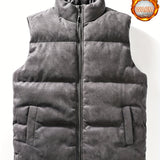 Men's Winter Vest, Lightweight Sleeveless Thermal Zip Up Tops For Men's Winter Outdoor