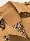 kkboxly  Men's Lapel Button Design Trendy Comfy Cotton Jacket, Windproof Retro Wind Coat For Autumn Winter