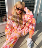 2025 spring and summer  new loungewear casual two-piece set women's summer  long-sleeved hoodie trousers set
