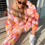 2025 spring and summer  new loungewear casual two-piece set women's summer  long-sleeved hoodie trousers set