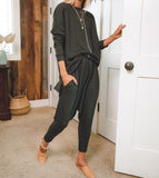 2025 spring and summer  new loungewear casual two-piece set women's summer  long-sleeved trousers home set