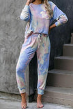 2025 spring and summer  new loungewear printed two-piece set women's summer  long-sleeved trousers home set