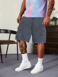 kkboxly  Classic Design Big Pockets Denim Shorts, Men's Casual Street Style Denim Shorts For Summer