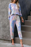 2025 spring and summer  new loungewear printed two-piece set women's summer  long-sleeved trousers home set