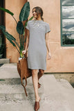 2025 summer new New short-sleeved chest-wrapped elastic dress,  printed pendulum short skirt women's clothing