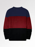 kkboxly  Men's Color Block Crew Neck Pullovers Knit Sweater Top