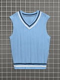 kkboxly  Elegant Slightly Stretch Preppy Vest, Men's Casual Vintage Style V Neck Vest For Fall Winter