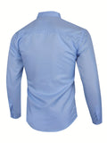 kkboxly  Thin Material, Two Sizes Smaller, Business Button Up Shirt Solid Color Men's Long Sleeve Shirt Best Sellers