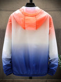 kkboxly  Men's Casual Ombre Color Sun Protection Jacket Ultra Light Thin Breathable Leisure Sports Outdoor Cycling Jacket Hoodie Skin Clothing For Men & Women