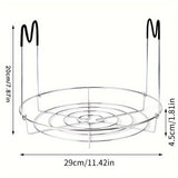 kkboxly 1pc 12-Inch Multipurpose Stainless Steel Canning Rack with Silicone Grip – Perfect for Mason Jars, Kitchen Organizer, Steam Canning & Pressure Canning