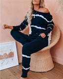 2025 spring and summer new  Popular trade new loungewear casual wear two-piece set women's long-sleeved trousers home set