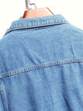 kkboxly  Men's Denim Jacket Washed Classic Casual Distressed Ripped Slim Fit Jacket Gifts