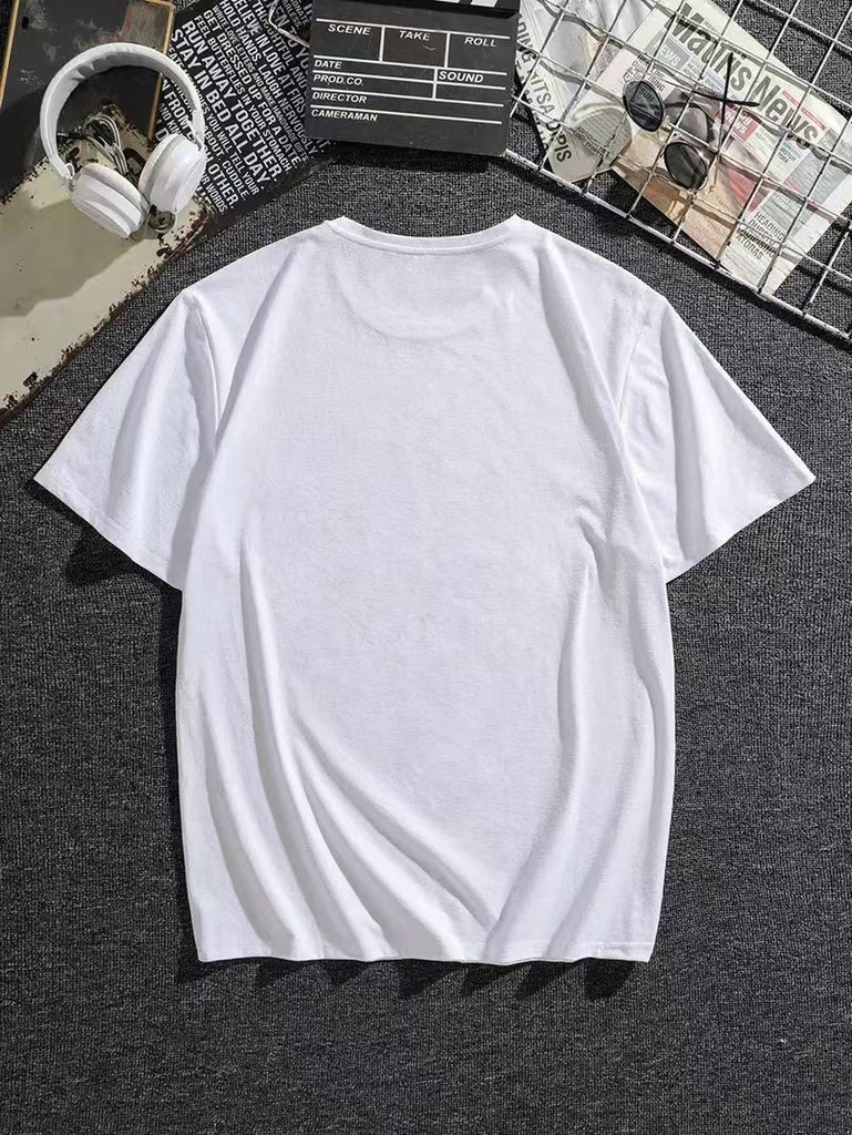 kkboxly  Plus Size Men's Casual Graphic Tees For Summer, Trendy Pattern Print Oversized T-shirts, Chic Outfit Men's Clothings